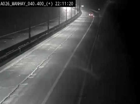 Webcam autoroute A26/E25 à hauteur de Manhay, avant la jonction avec la N651 en direction de Luxembourg - BK 40.4