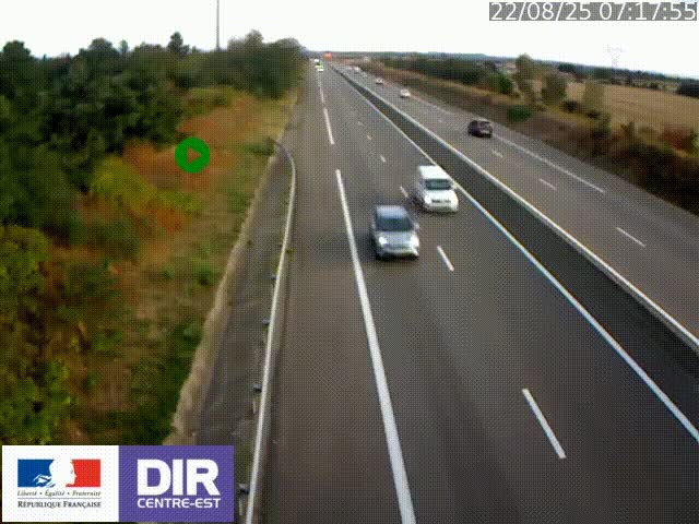 Webcam sur le contournement de Valence, sur la Nationale 7, à la jonction avec la N532, caméra orientée vers Grenoble