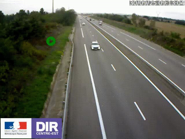 Webcam sur le contournement de Valence, sur la Nationale 7, à la jonction avec la N532, caméra orientée vers Grenoble