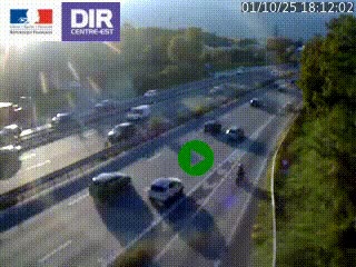 Webcam sur la Nationale 201 à hauteur de la sortie Chambéry-Nord, avant à la jonction entre l'A41 et l'A43, en direction de Lyon