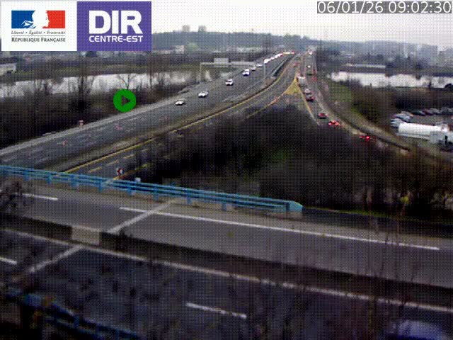 Webcam autoroute sur A450 à Pierre-Bénite en direction de Lyon et de l'autoroute A7