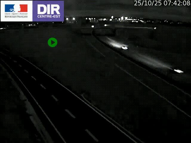 Webcam sur le contournement de Valence, sur la Nationale 7, caméra orientée vers Lyon