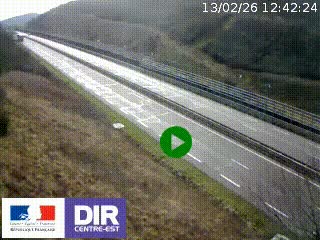 Webcam au niveau du col de Bois Clair à hauteur de Cluny sur la N79. Vue orientée vers Mâcon