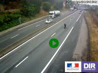 Caméra autoroutière sur l'A47 à hauteur de Givors, a proximité de Lyon. La webcam est orientée vers Lyon