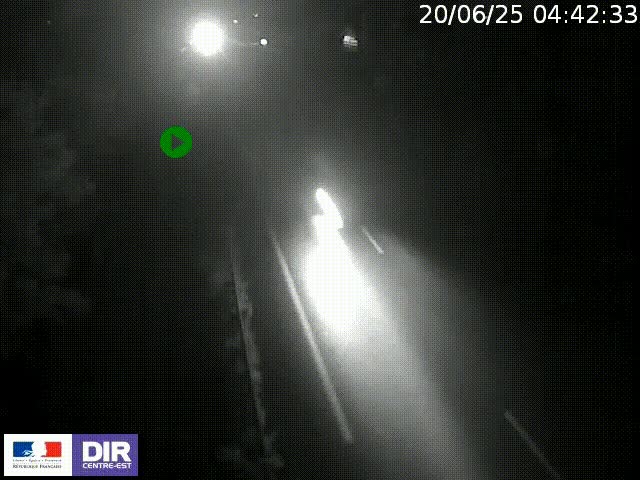 Webcam à Bron sur l'A43 à la jonction avec le boulevard périphérique de Lyon (D383). Vue orientée vers Lyon