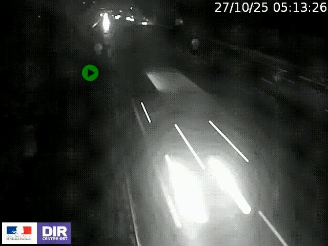 Webcam à Bron sur l'A43 à la jonction avec le boulevard périphérique de Lyon (D383). Vue orientée vers Lyon