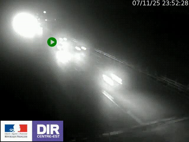 Caméra trafic à la jonction entre l'A46 (Rocade-est de Lyon) et l'A42 à hauteur de Vault-en-Velin en direction de Marseille
