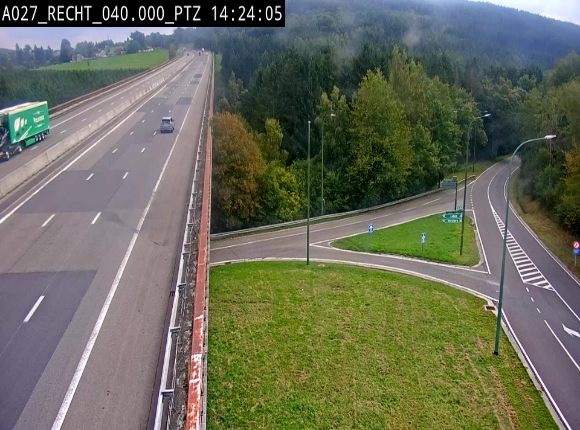 Webcam sur A27/E42 après Malmedy. Vue orientée vers l'Allemagne