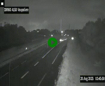 Webcam autoroute A150 à hauteur de La Vaupalière en périphérie de Rouen. Vue orientée vers Rouen