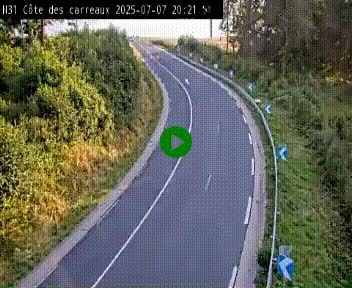 Webcam en haut de la Côte des Carreaux sur la N31 à Avesnes-en-Bray. Vue orientée vers Rouen