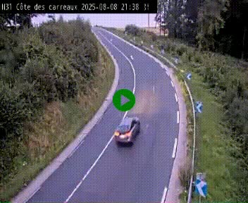 Webcam en haut de la Côte des Carreaux sur la N31 à Avesnes-en-Bray. Vue orientée vers Rouen