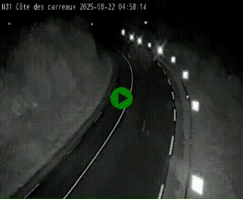 Webcam en haut de la Côte des Carreaux sur la N31 à Avesnes-en-Bray. Vue orientée vers Rouen
