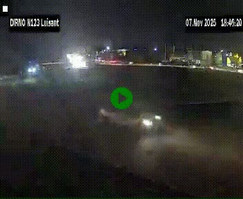 Webcam en périphérie de Chartres sur la N123, à hauteur de Luisant. Vue orientée vers Chartres