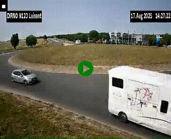 Webcam en périphérie de Chartres sur la N123, à hauteur de Luisant. Vue orientée vers Chartres