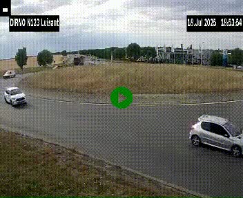 Webcam en périphérie de Chartres sur la N123, à hauteur de Luisant. Vue orientée vers Chartres
