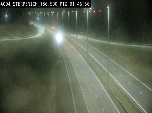 Webcam E411 à Sterpenich en Belgique près de la frontière du Luxembourg. Vue orientée vers Bruxelles