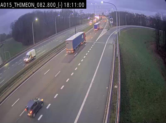 Caméra trafic Belgique - Thiméon - E42, jonction avec A54 (E420) direction La Louvière/Charleroi - BK 82.82