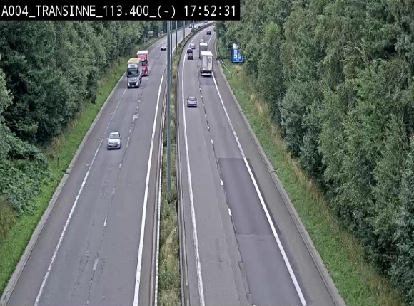 Caméra trafic E411 (A4) - Transinne direction Namur - BK 113.425