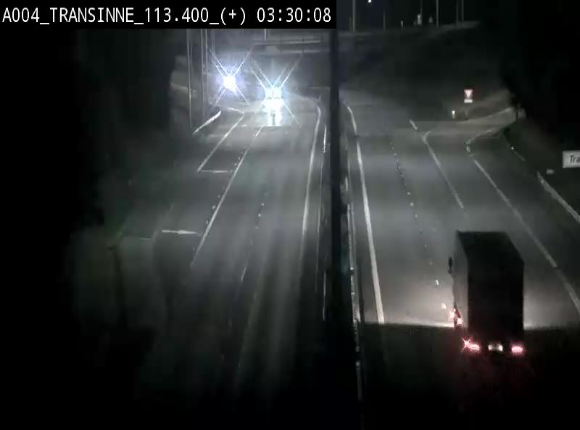 Webcam dans les Ardennes sur l'E411 à hauteur de Transinne. Vue orientée vers le sud de la Belgique