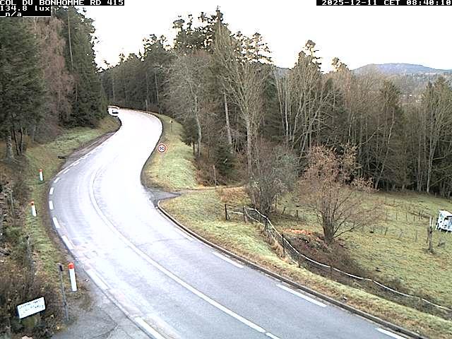 Caméra à proximité du col du Bonhomme sur la D415 à Plainfaing vers l'Alsace