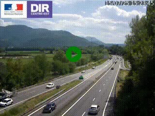 Caméra trafic à Meylan sur la Rocade-Sud de Grenoble en direction d'Aix-en-Provence