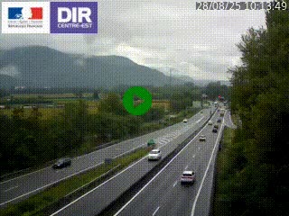 Caméra trafic à Meylan sur la Rocade-Sud de Grenoble en direction d'Aix-en-Provence
