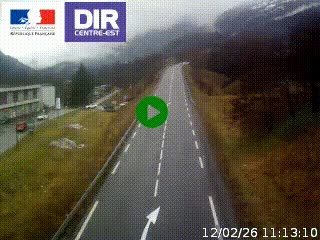 Web cam sur la N90 à Aime, en provenance de Bourg-Saint-Maurice et en direction d'Albertville