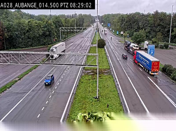 Webcam autoroute Belgique - Aubange - A28 direction Arlon - BK 14