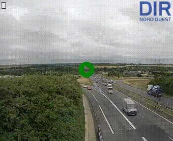 Webcam au début de l'A84 sur le périphérique Ouest de Caen (N814) à hauteur de la sortie 9, Porte de Bretagne