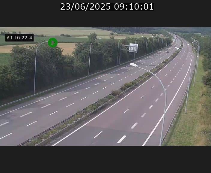 Traffic live webcam Luxembourg Flaxweiler - A1 direction Luxembourg - BK 22.4