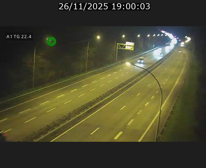 Traffic live webcam Luxembourg Flaxweiler - A1 direction Luxembourg - BK 22.4