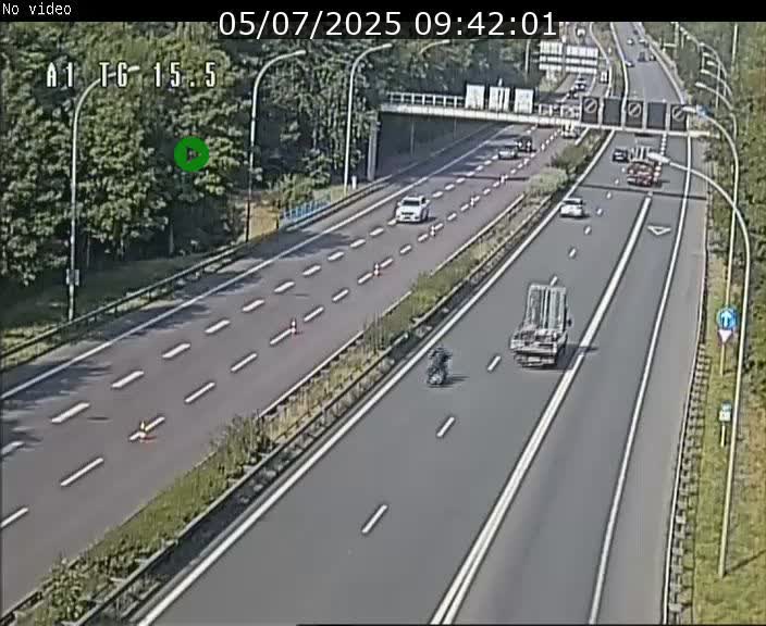 Traffic live webcam Luxembourg Munsbach - A1 direction Luxembourg - BK 15.5
