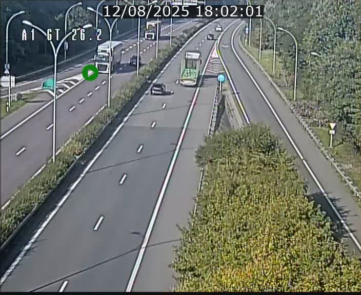 Traffic live webcam Luxembourg Grevenmacher - A1 direction Allemagne - BK 26.2