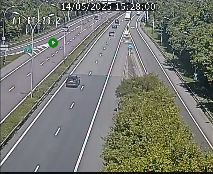 Traffic live webcam Luxembourg Grevenmacher - A1 direction Allemagne - BK 26.2