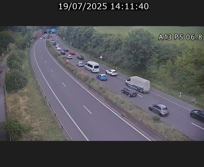 Traffic live webcam Luxembourg Ehlerange - A13 direction Esch-sur-Alzette - BK 6.8