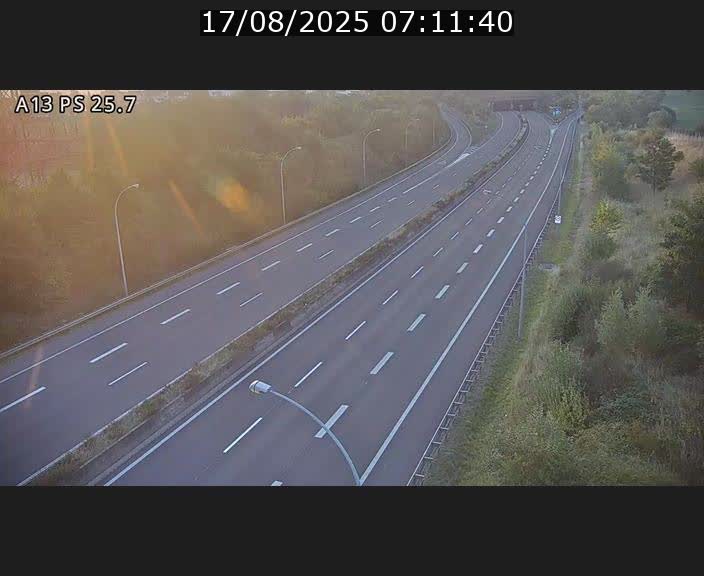 Traffic live webcam Luxembourg Frisange - A13 direction Allemagne - BK 26