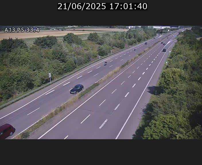 Webcam trafic sur A13 à hauteur de Mondorf-les-Bains en direction d'Altwies