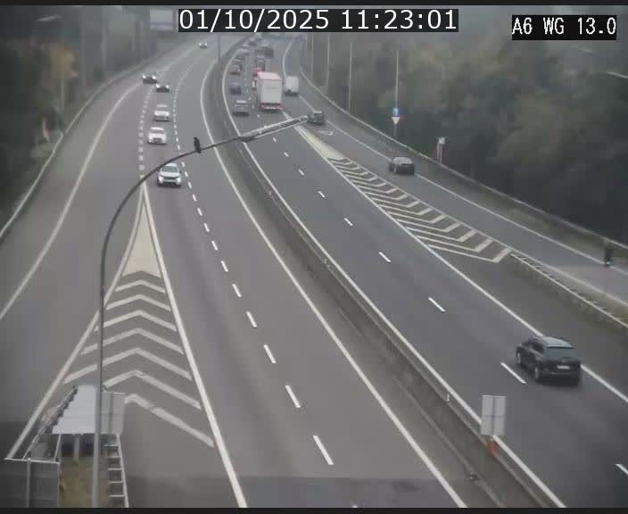 Traffic live webcam Luxembourg Mamer - A6 - BK 13 - direction Luxembourg/France/Allemagne