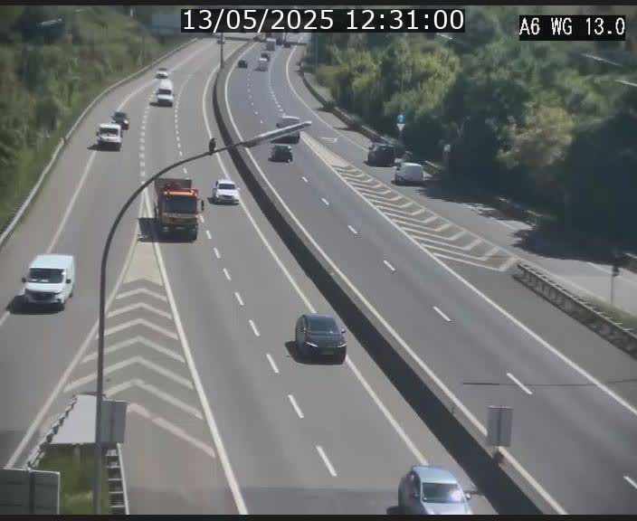 Traffic live webcam Luxembourg Mamer - A6 - BK 13 - direction Luxembourg/France/Allemagne