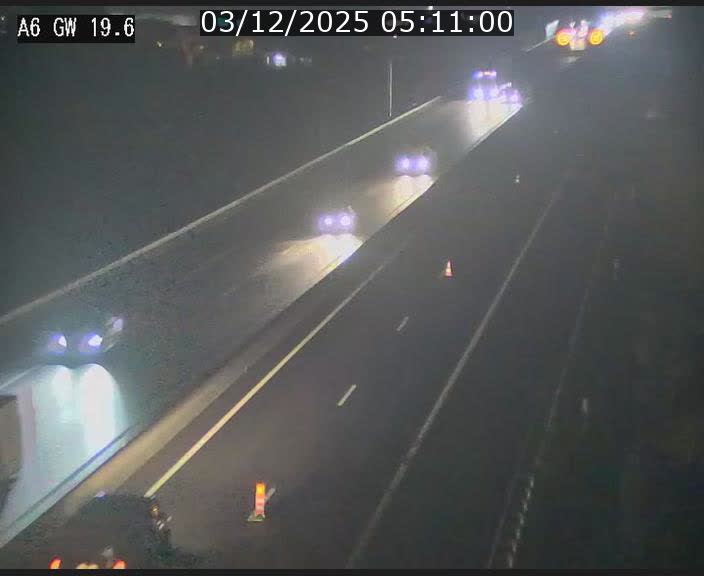 Traffic live webcam Luxembourg - Steinfort - A6 - BK 19.6 - direction Belgique