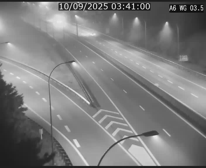 Traffic live webcam Luxembourg - Croix de Cessange - A6 - BK 3.5 - direction France/Allemagne