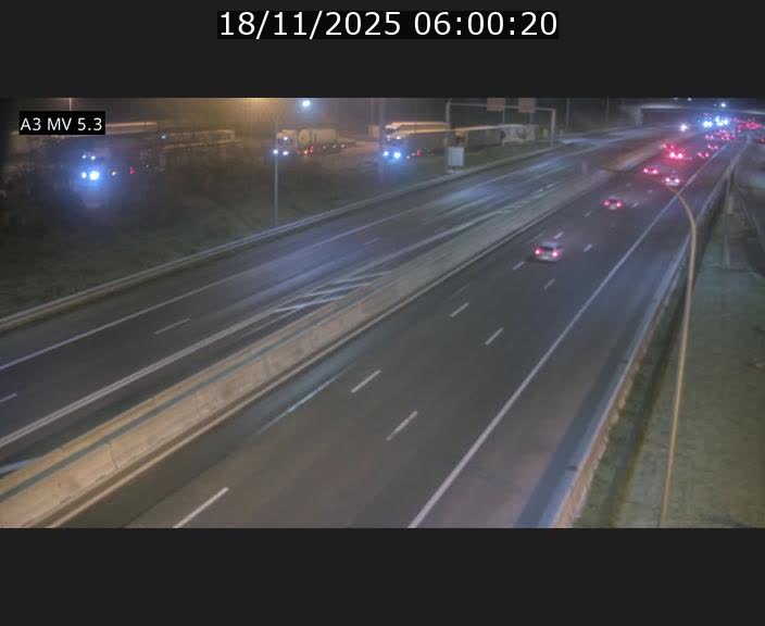 Webcam à l'Aire de Berchem au Luxembourg sur l'A3. Vue orientée vers la France