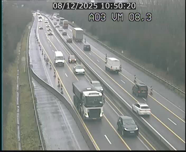 Traffic live webcam Luxembourg Bettembourg - A3 - BK 8.3 - direction France