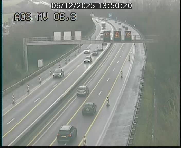 Webcam Autoroute après la Croix de Bettembourg en direction de Luxembourg sur l'A3