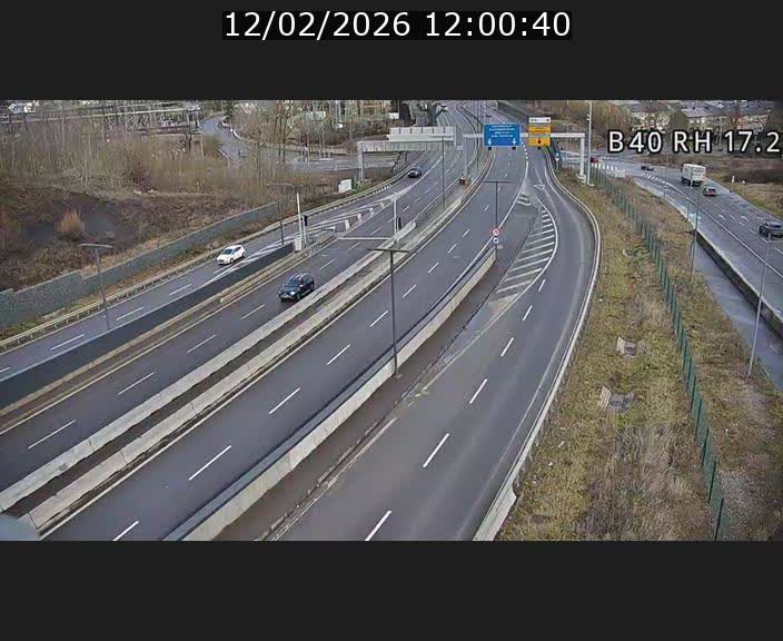 Webcam sur le contournement d'Esch Belval à hauteur de la sortie Université de Luxembourg. Vue orientée vers Luxembourg