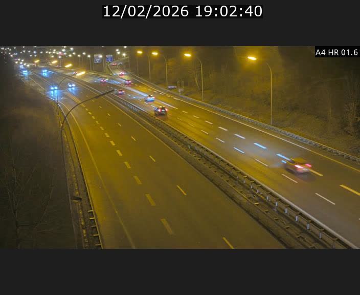 Info Trafic Luxembourg A4 - BK 1.6 - Croix de Cessange (direction Esch)