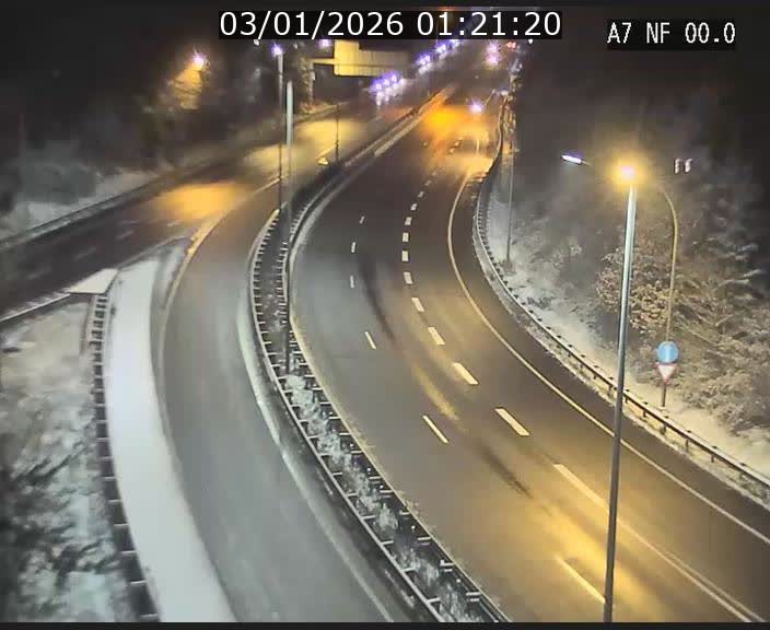 Caméra autoroute Luxembourg A7 - Echangeur A1/A7 Grünewald direction Tunnel Stafelter
