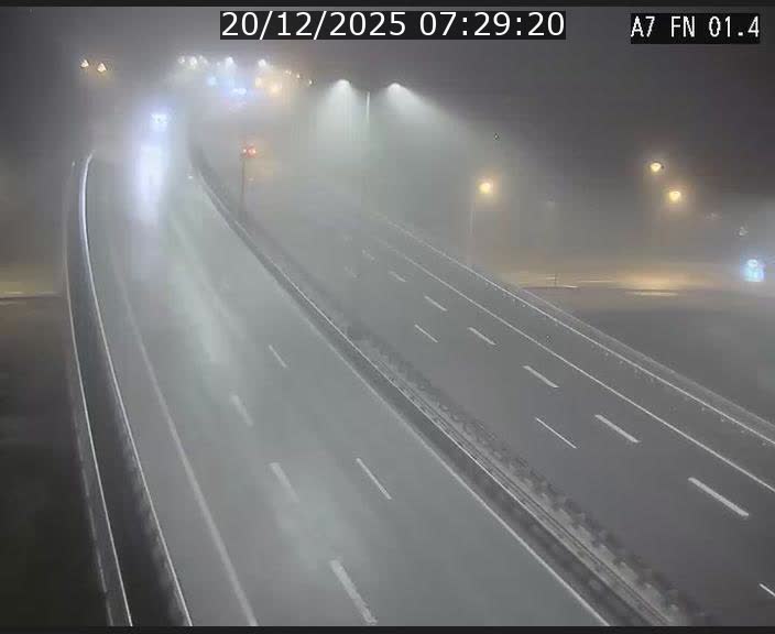Caméra autoroute Luxembourg A7 - Tunnel Stafelter - direction Echangeur Grünewald