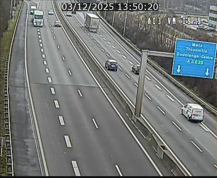 Webcam Autoroute à la Croix de Bettembourg - A3 - BK 9.9 - direction France