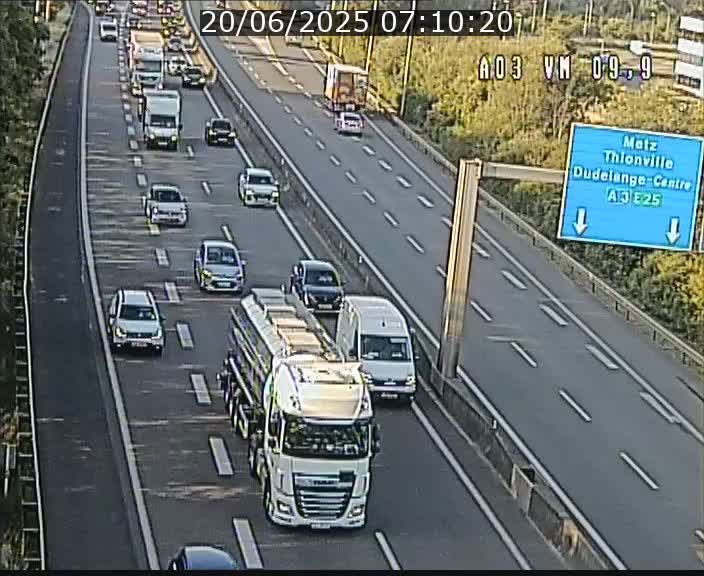 Webcam Autoroute à la Croix de Bettembourg - A3 - BK 9.9 - direction France